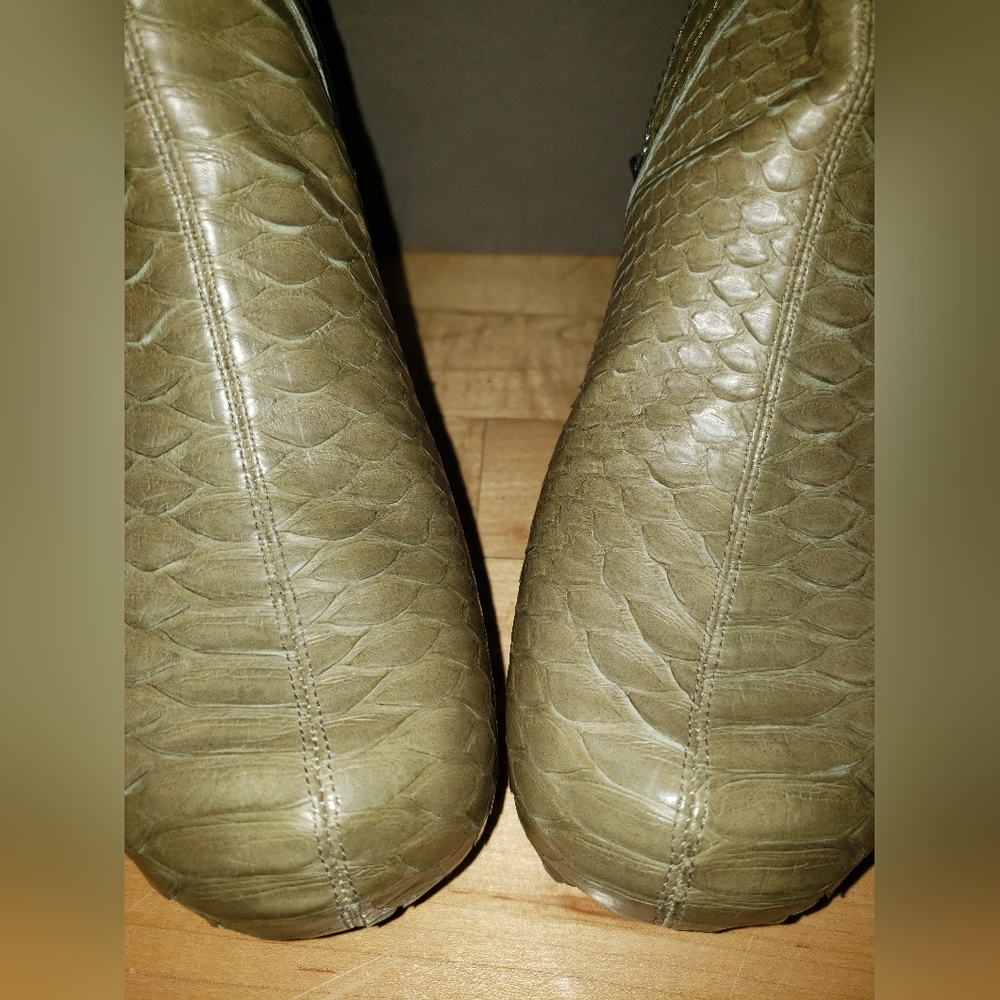 Rick Owens Olive Green Genuine Python Snakeskin W… - image 3